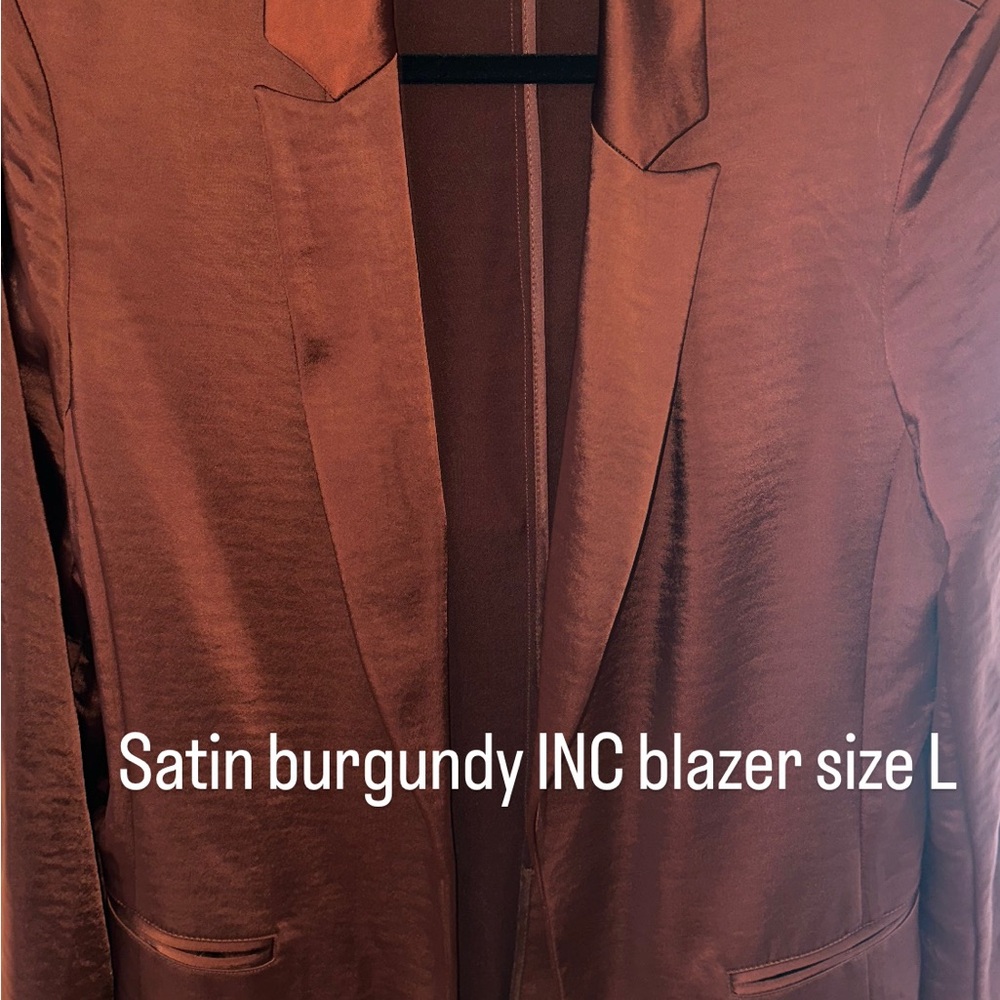 INC International Concepts Burgundy oversize Blazer